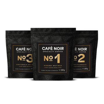 Kawa ziarnista specialty Tattoo Coffee, zestaw Cafè Noir 3 x 200 g
